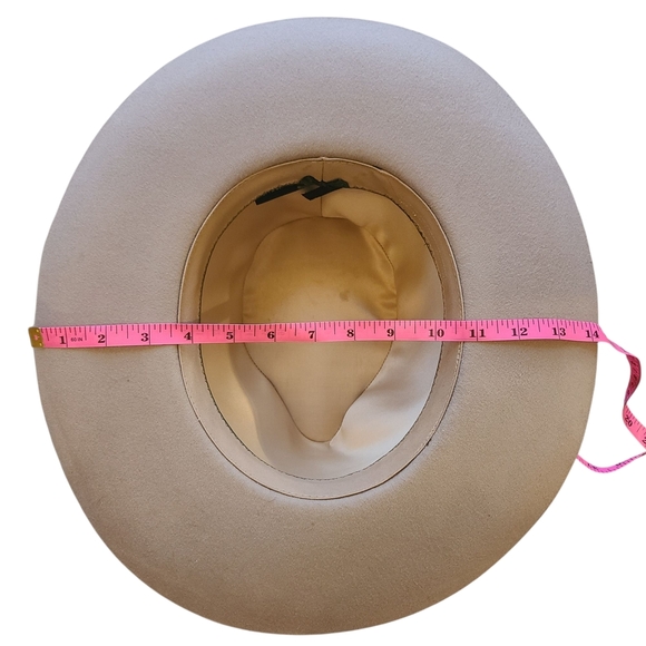 Olive & Pique Wool Fedora Hat Coastal Cowgirl Boho Western Aztec Band Adjustable - Picture 8 of 14